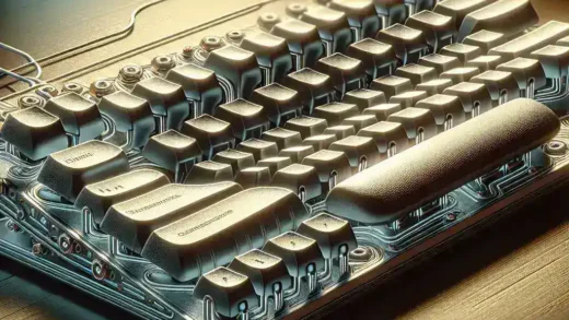 "Razer’s new ergonomic keyboard featuring adaptive key height technology, designed for enhanced comfort and typing efficiency."